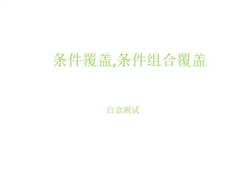 白盒测试--条件覆盖、条件组合覆盖