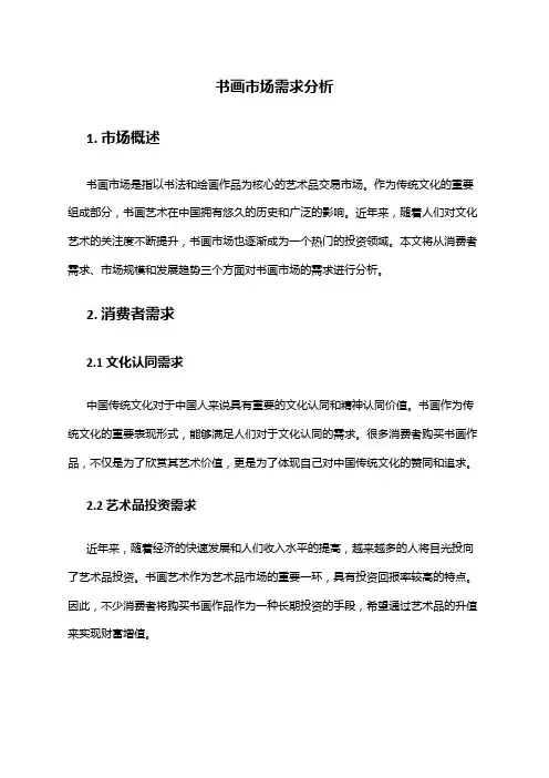 2024年书画市场需求分析