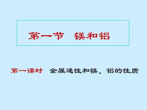 高二化学金属性和镁铝的性质