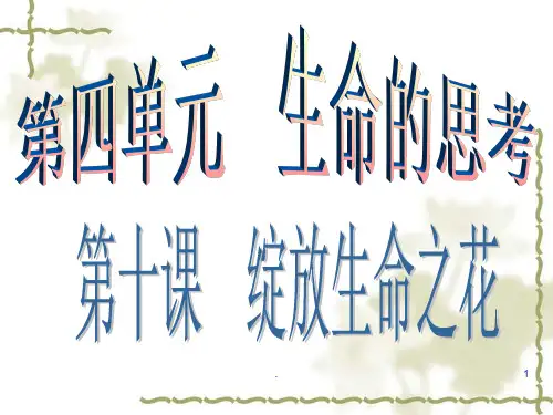 人教版《道德与法治》七年级上册--10.1-感受生命的意义-(共22张)PPT课件