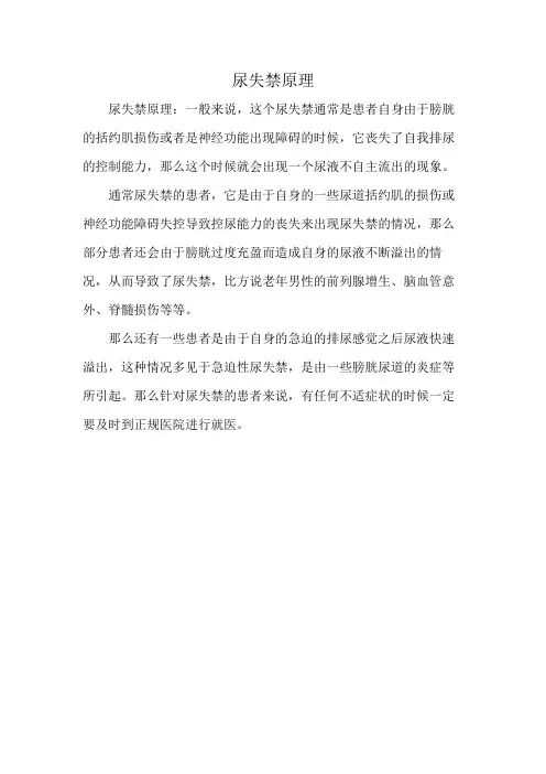 尿失禁原理