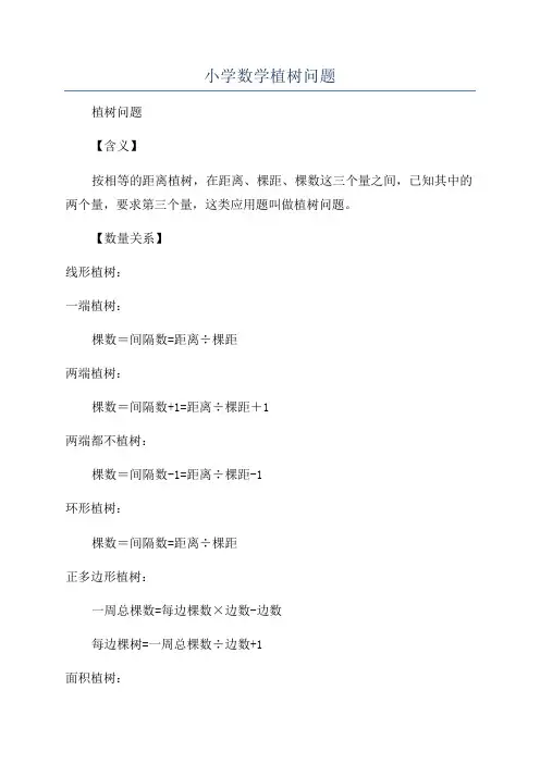 小学数学植树问题