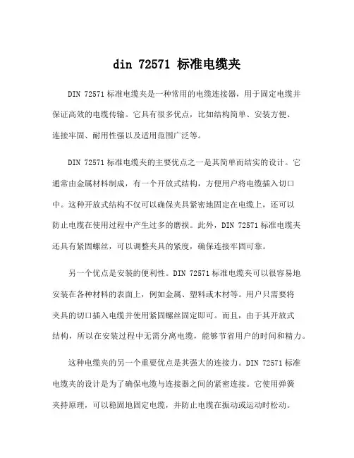 din 72571 标准电缆夹