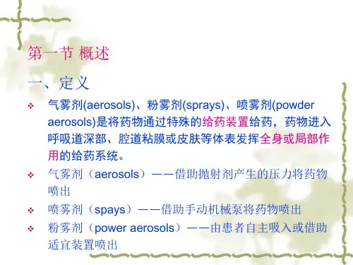 肺吸入粉雾剂