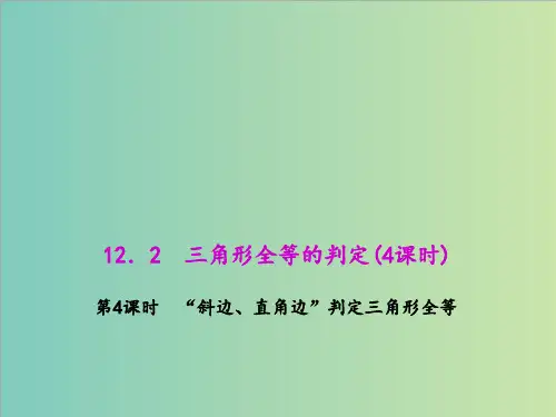 12.2.4 “斜边、直角边”判定三角形全等