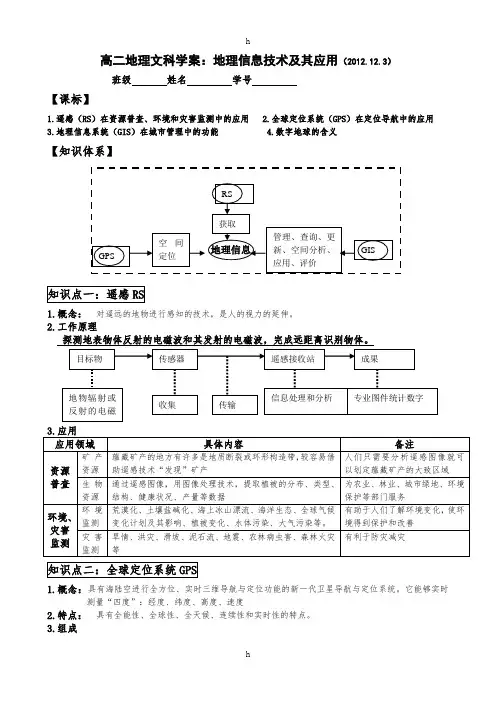 地理信息技术及其应用