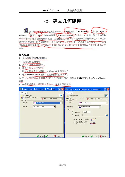 Petrel2004软件实例操作流程5