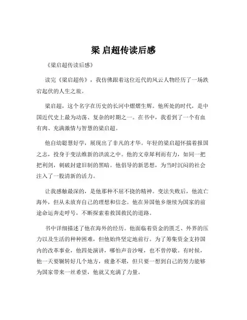 梁 启超传读后感
