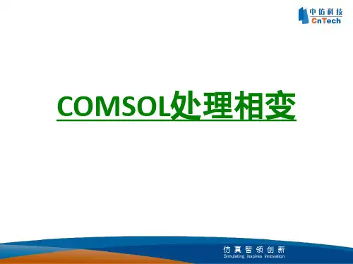 COMSOL处理相变课件