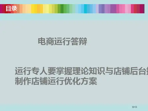 电子商务运营知识点公开课获奖课件