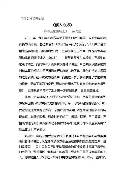 2013国培总结