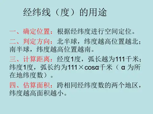 经纬网的用途