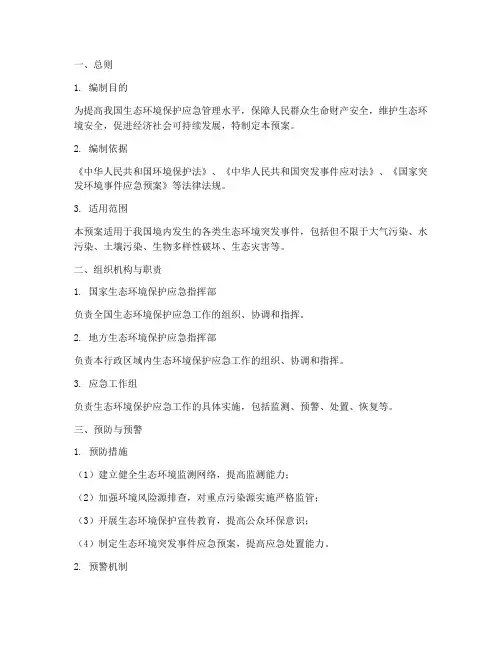 生态环境保护_应急预案