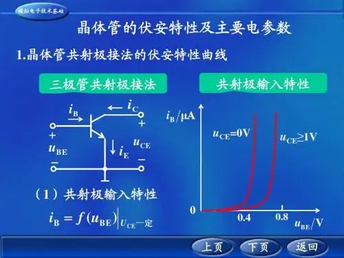 (10)晶体管的伏安特性及主要电参数