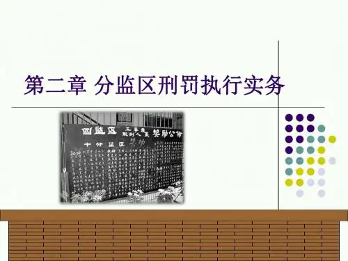 第二章 分监区刑罚执行实务