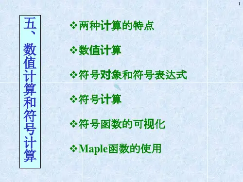 数值计算和符号计算