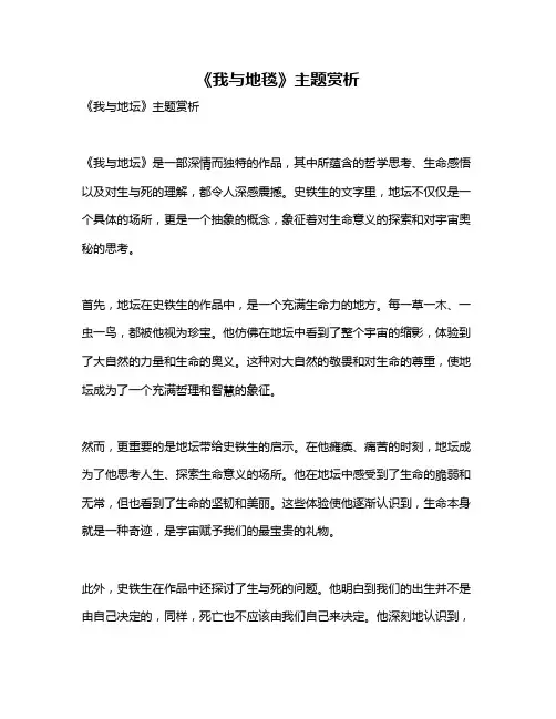 《我与地毯》主题赏析