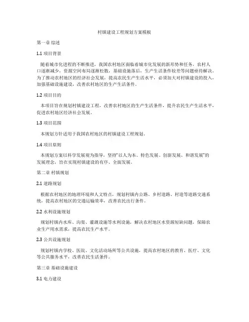 村镇建设工程规划方案模板