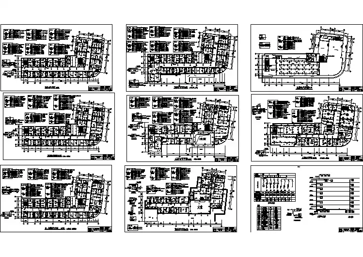 9层L型市卫校附属医院住院综合楼电气设计图