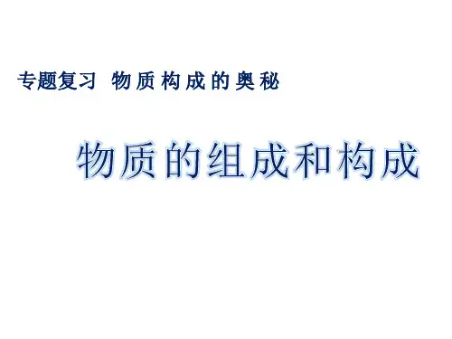 2019年云南省学业水平考试备考复习指导(化学) 讲座(中考研讨会)物质构成、分类、用语复习