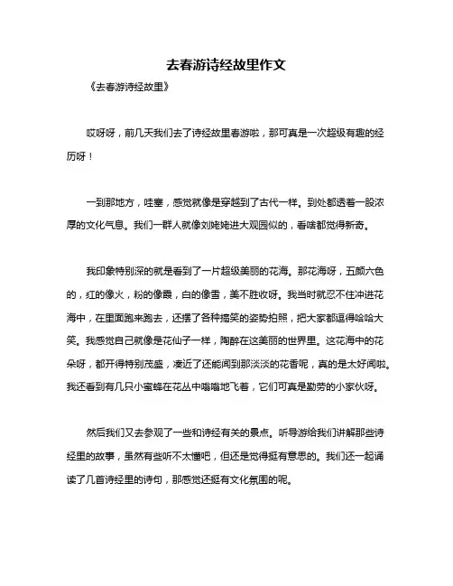 去春游诗经故里作文
