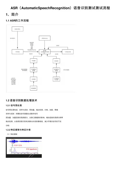 ASR（AutomaticSpeechRecognition）语音识别测试测试流程