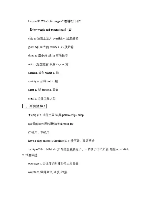 裕兴新概念英语第二册笔记90课.