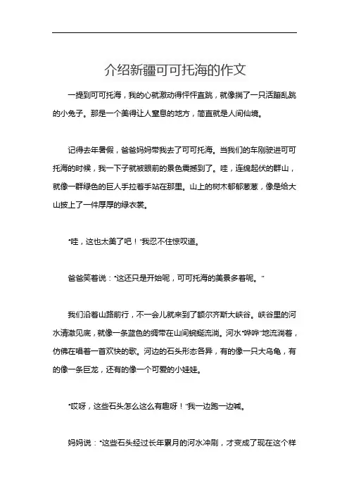 介绍新疆可可托海的作文