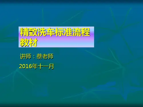 精致洗车流程.