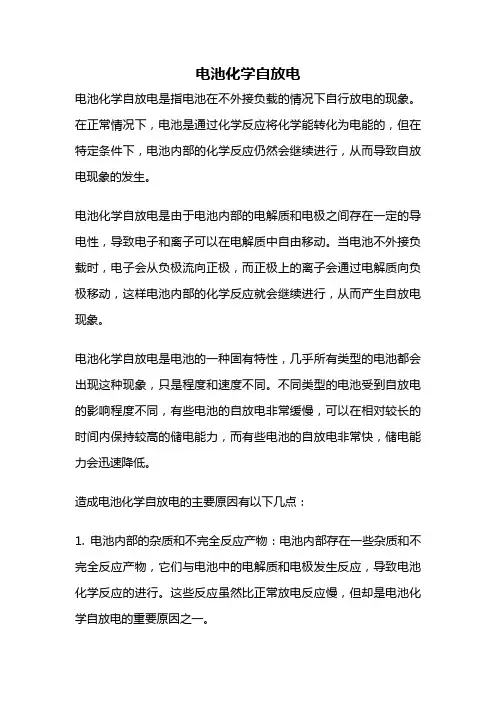 电池化学自放电