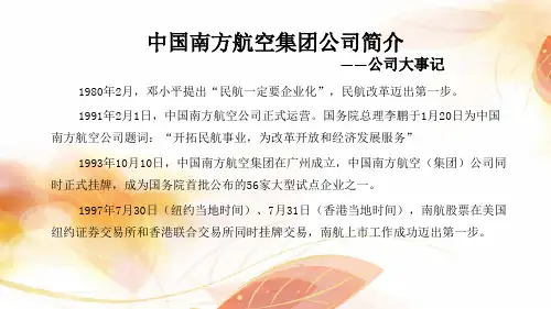 中国南方航空集团内控