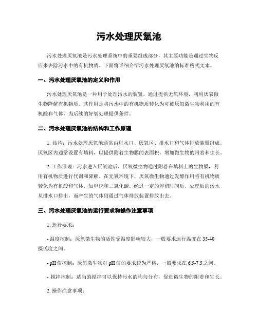 污水处理厌氧池