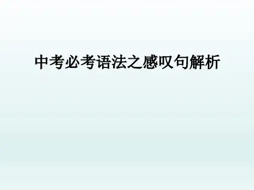 中考必考语法之感叹句解析(共17张PPT)