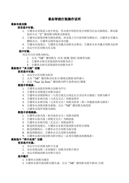 智尊宝纺服装CAD智能操作概要