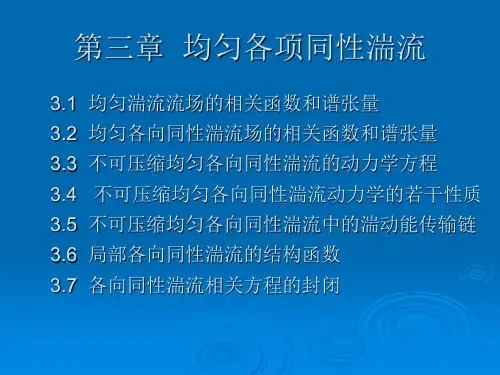 第3章 均匀各项同性湍流