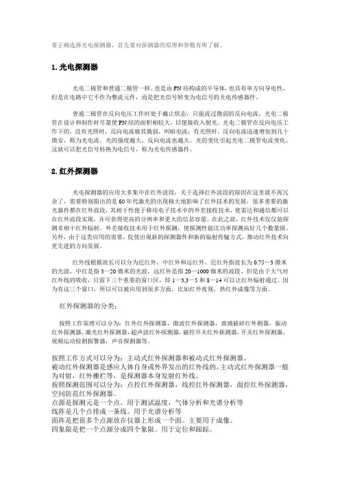 光电探测器及应用