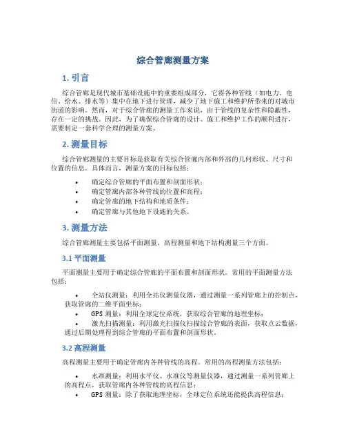 综合管廊测量方案