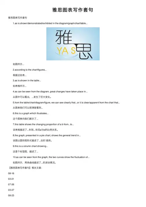 雅思图表写作套句