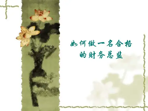 如何做一名合格的财务总监