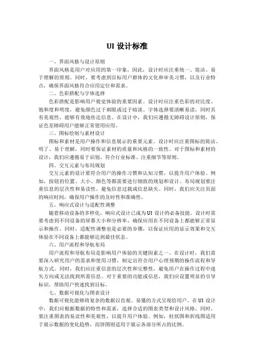 ui 设计标准