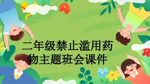 二年级禁止滥用药物主题班会课件