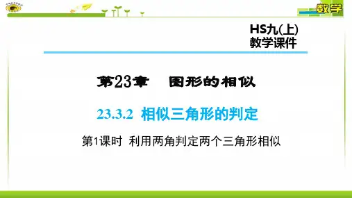 23.3.2  相似三角形的判定AA
