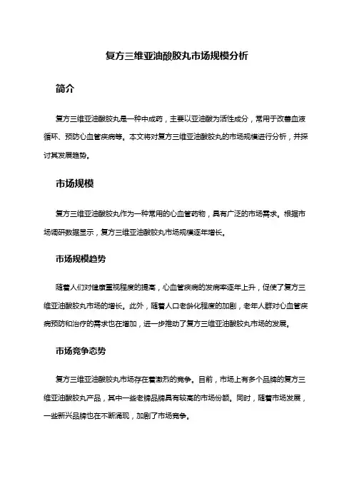 2024年复方三维亚油酸胶丸Ⅰ市场规模分析