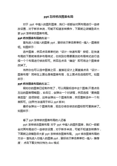 ppt怎样修改图表布局