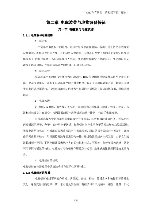 电磁波普与地物波普特征