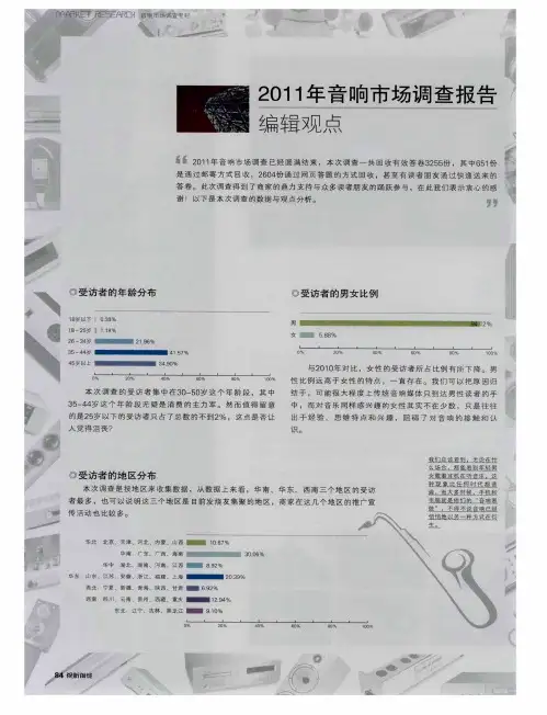 2011年音响市场调查报告编辑观点