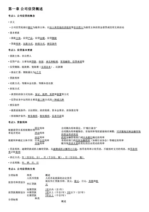 001.公司信贷概述
