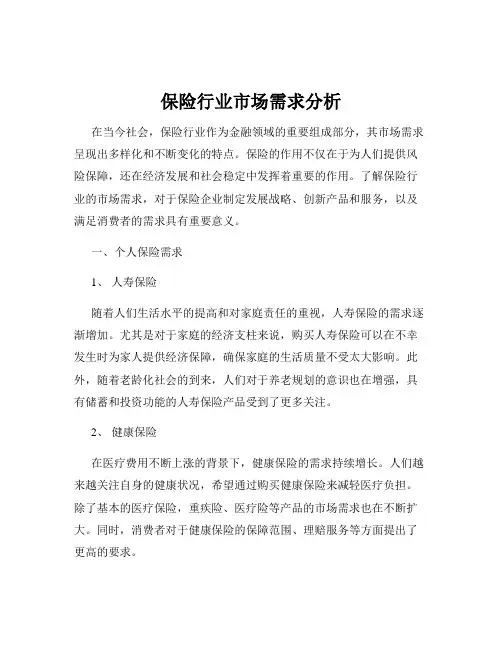 保险行业市场需求分析