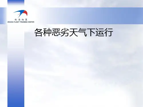 飞行学习文件-各种恶劣天气下运行
