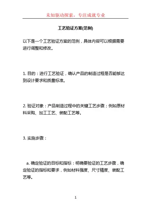 工艺验证方案(范例) (7)